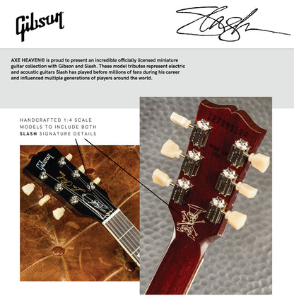Slash Gibson Les Paul Standard Vermillion Burst 1:4 Scale Mini Guitar Model