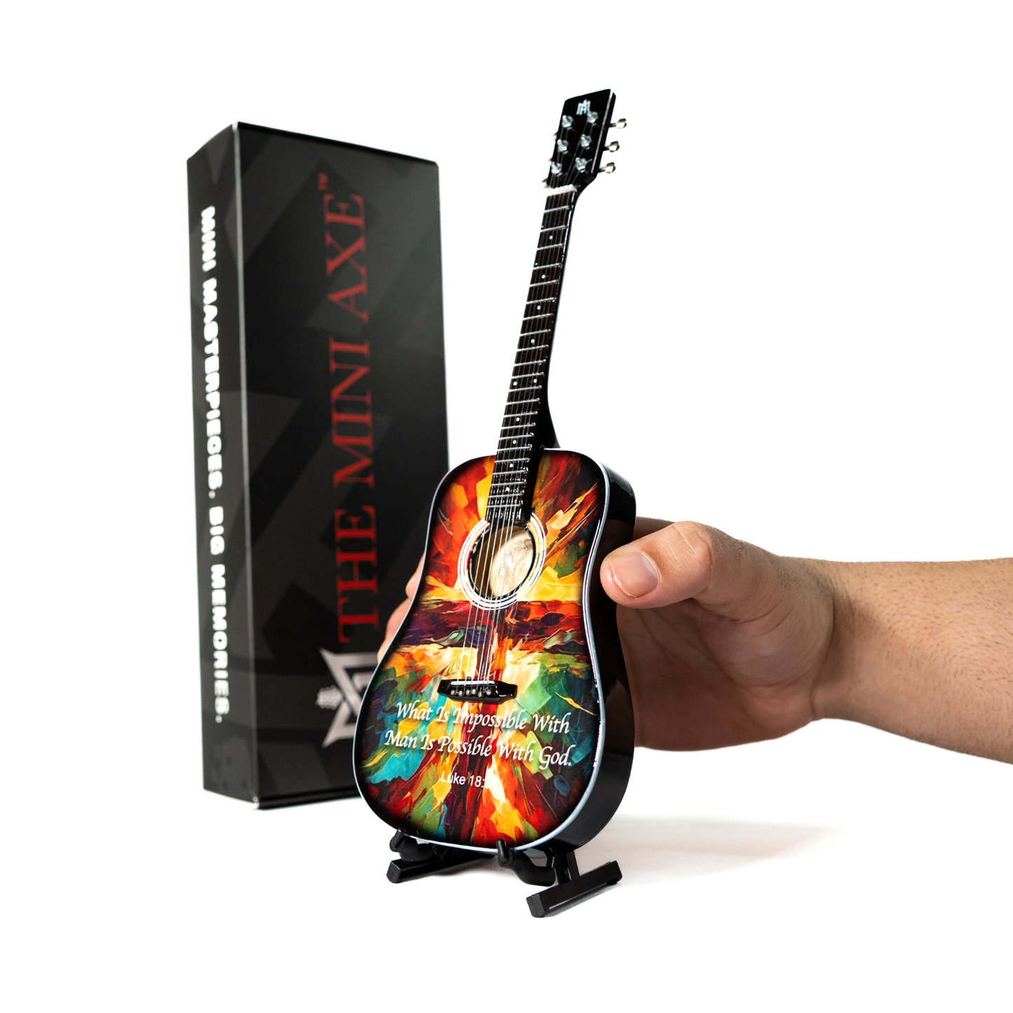 Luke 18:27 Collectible Miniature Guitar