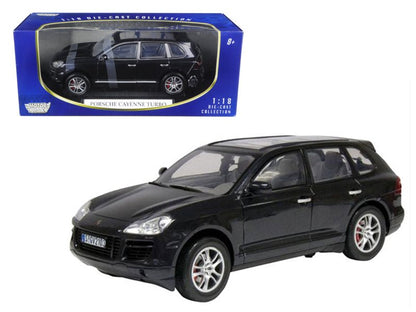 2008 Porsche Cayenne Turbo Metallic Black 1/18 Diecast Model Car by Motormax  free shipping USA