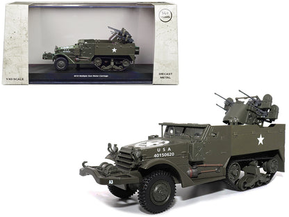 White M16 Multiple Gun Motor Carriage Olive Drab "United States Army" 1/43 Diecast Model by Militaria Die Cast  free shipping USA