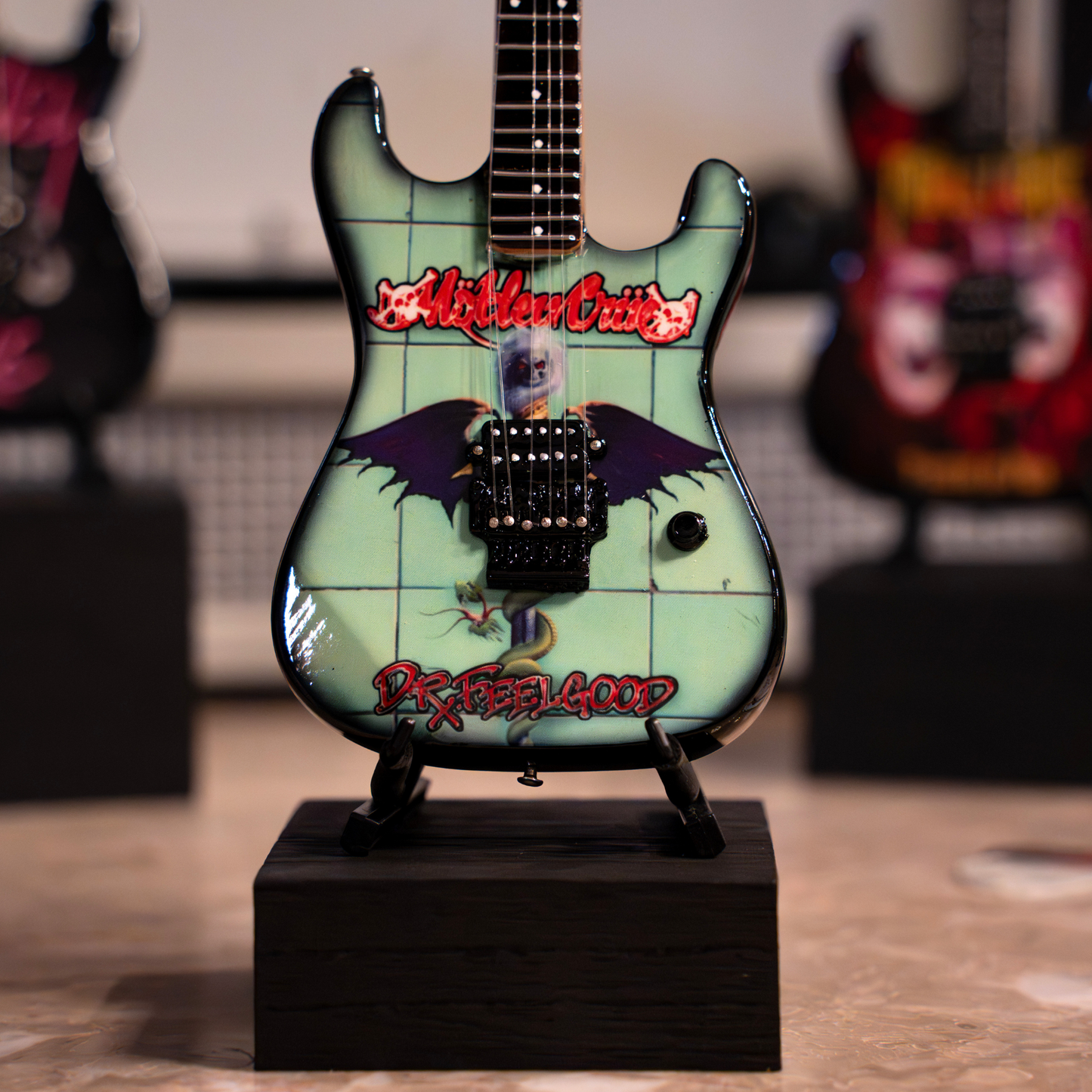 Mötley Crüe "Dr. Feelgood" Collectible Miniature Guitar