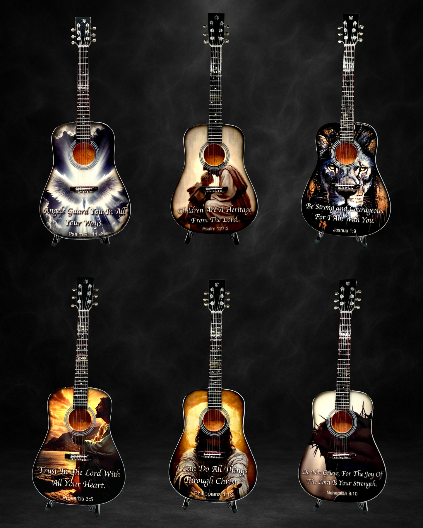 The Holy Scripture Collectible Miniature Guitar Set
