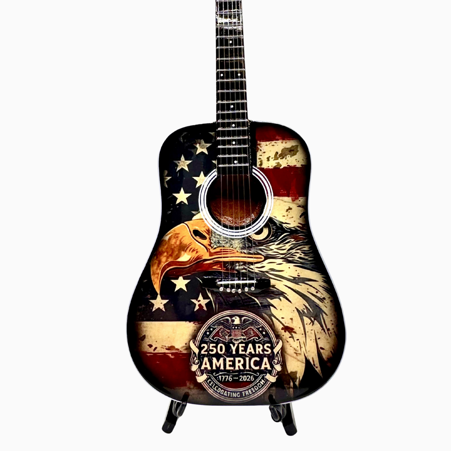 America 250 Collectible Miniature Guitar