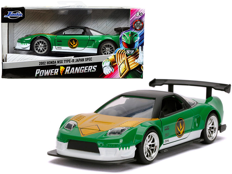 2002 Honda NSX Type-R Japan Spec Green Ranger "Power Rangers" 1/32 Diecast Model Car by Jada  free shipping USA