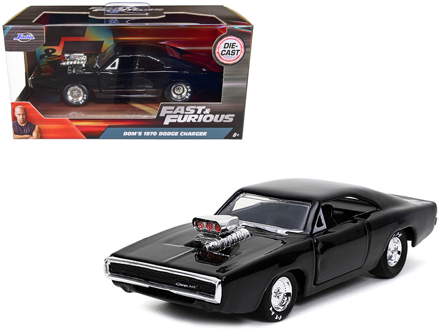 Dom's 1970 Dodge Charger 500 Black "Fast & Furious 9 F9" (2021) Movie 1/32 Diecast Model Car by Jada  free shipping USA