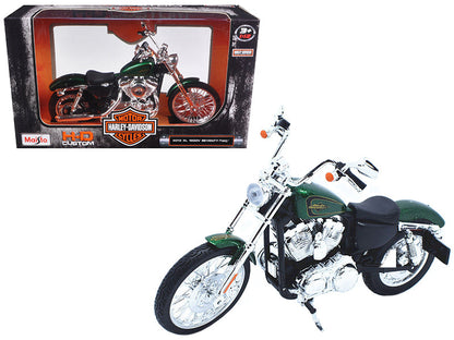 2013 Harley Davidson XL 1200V Seventy Two Green Motorcycle Model 1/12 by Maisto  free shipping USA