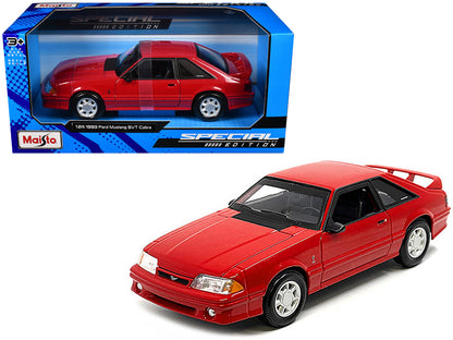 1993 Ford Mustang SVT Cobra Red "Special Edition" Series 1/24 Diecast Model Car by Maisto  free shipping USA
