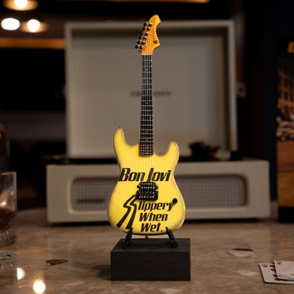 Bon Jovi Slippery When Wet Collectible Miniature Guitar