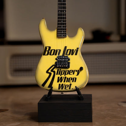 Bon Jovi Slippery When Wet Collectible Miniature Guitar