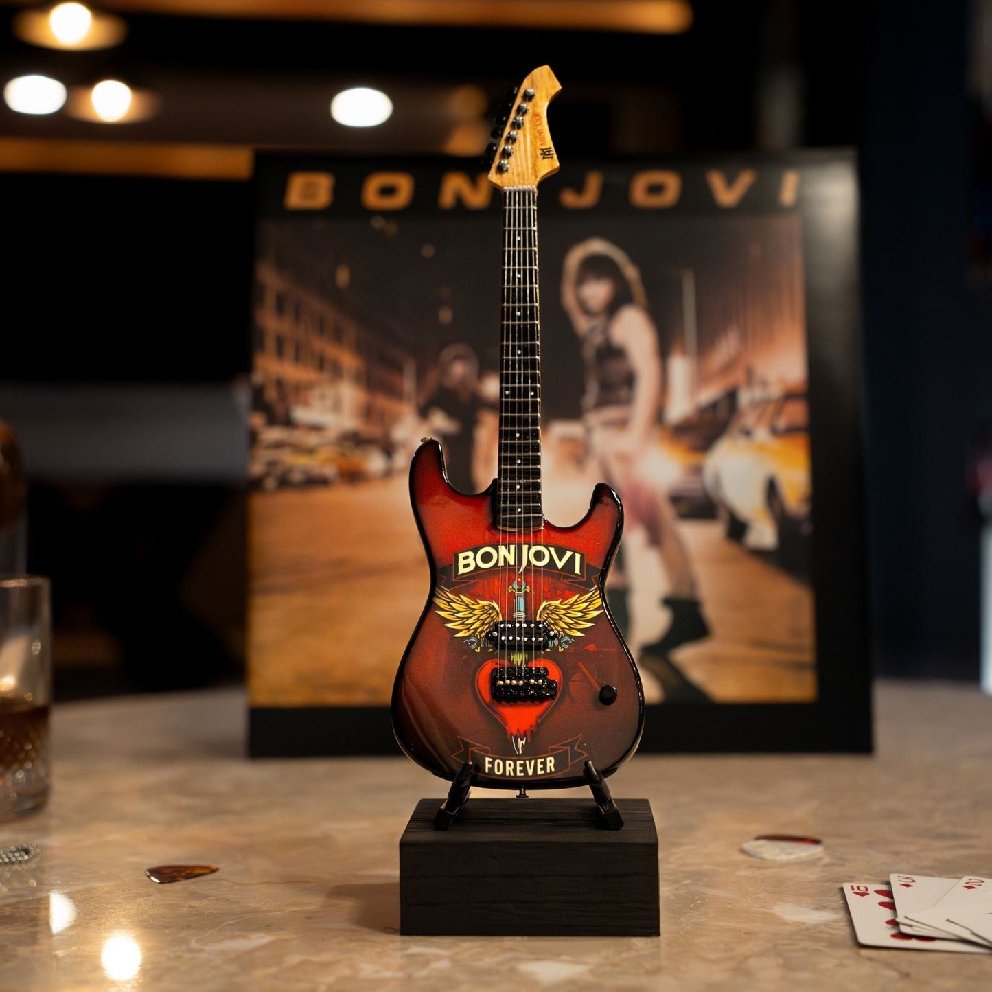 Bon Jovi Forever Tour Collectible Miniature Guitar