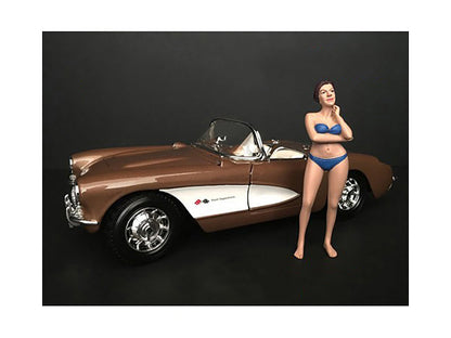 December Bikini Calendar Girl Figurine for 1/24 Scale Models by American Diorama  free shipping USA