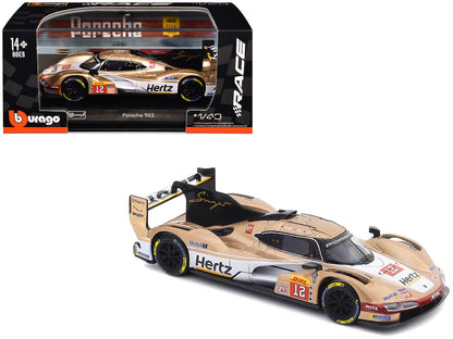 Porsche 963 #12 Callum Ilott - Will Stevens - Norman Nato "Hertz Team Jota" Hypercar Team Winner "FIA World Endurance Championship" (2024) with Display Case "Race" Series 1/43 Diecast Model Car by Bburago  free shipping USA