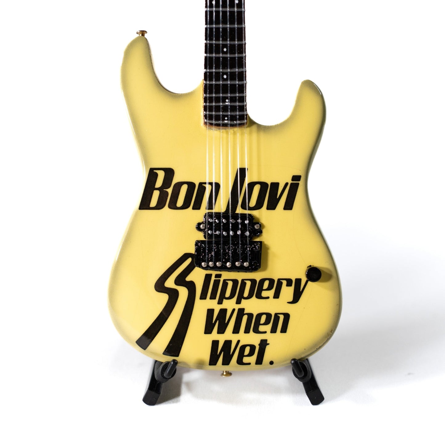 Bon Jovi Slippery When Wet Collectible Miniature Guitar