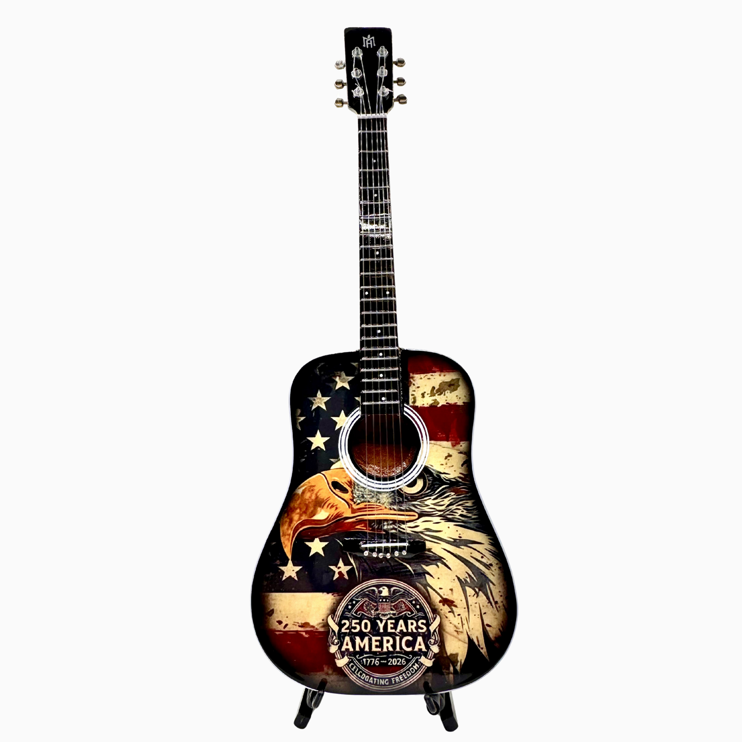 America 250 Collectible Miniature Guitar
