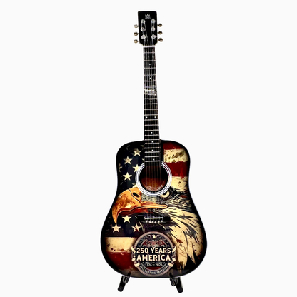 America 250 Collectible Miniature Guitar