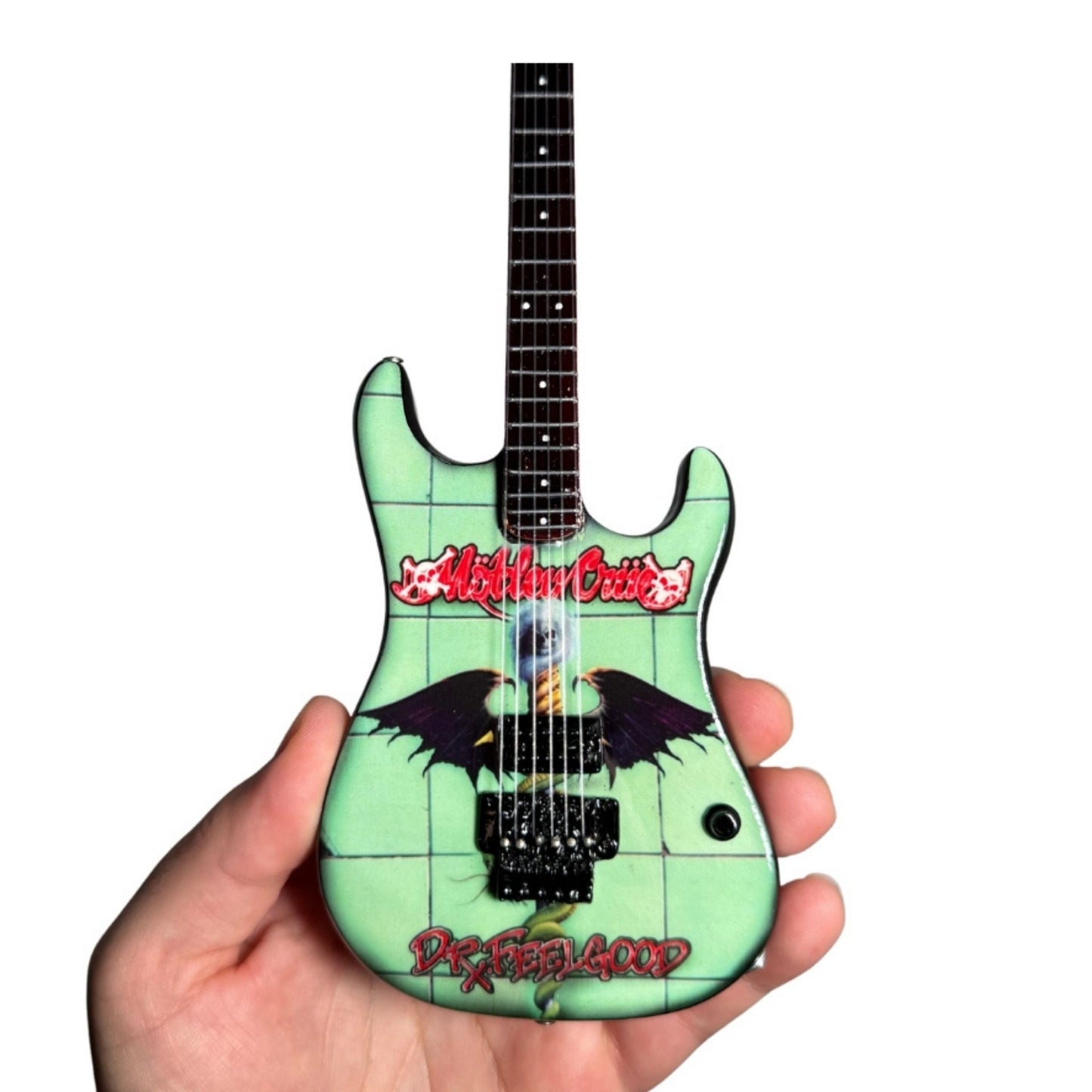 The Complete Mötley Crüe Album Cover Collectible Miniature Guitar Set – All 4 Official Mini Guitar Designs