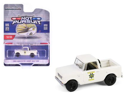 1964 Harvester Scout Half Cab Pickup Truck "California Highway Patrol" Beige "Hot Pursuit" Series 46 1/64 Diecast Model Car by Greenlight  free shipping USA