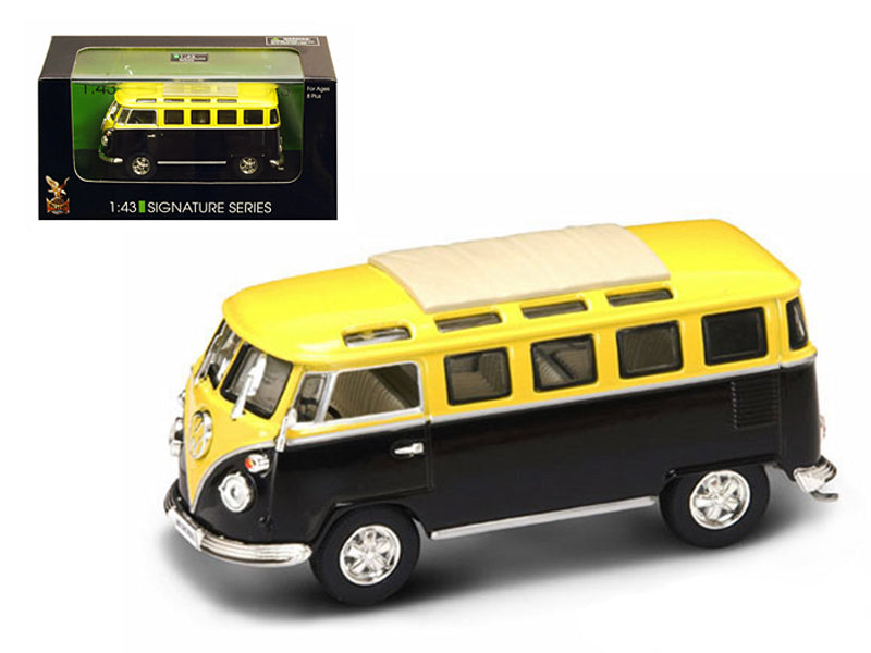 1962 Volkswagen Microbus Van Bus Yellow/Black 1/43 Diecast Car by Road Signature  free shipping USA