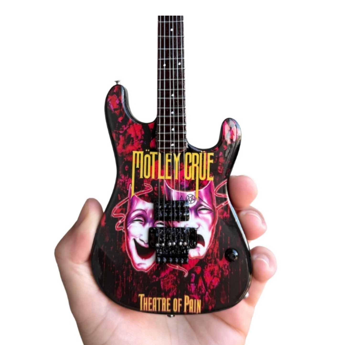 Mötley Crüe "Theatre of Pain" Collectible Miniature Guitar