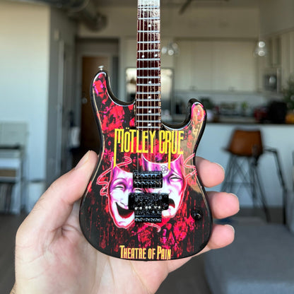 The Complete Mötley Crüe Album Cover Collectible Miniature Guitar Set – All 4 Official Mini Guitar Designs