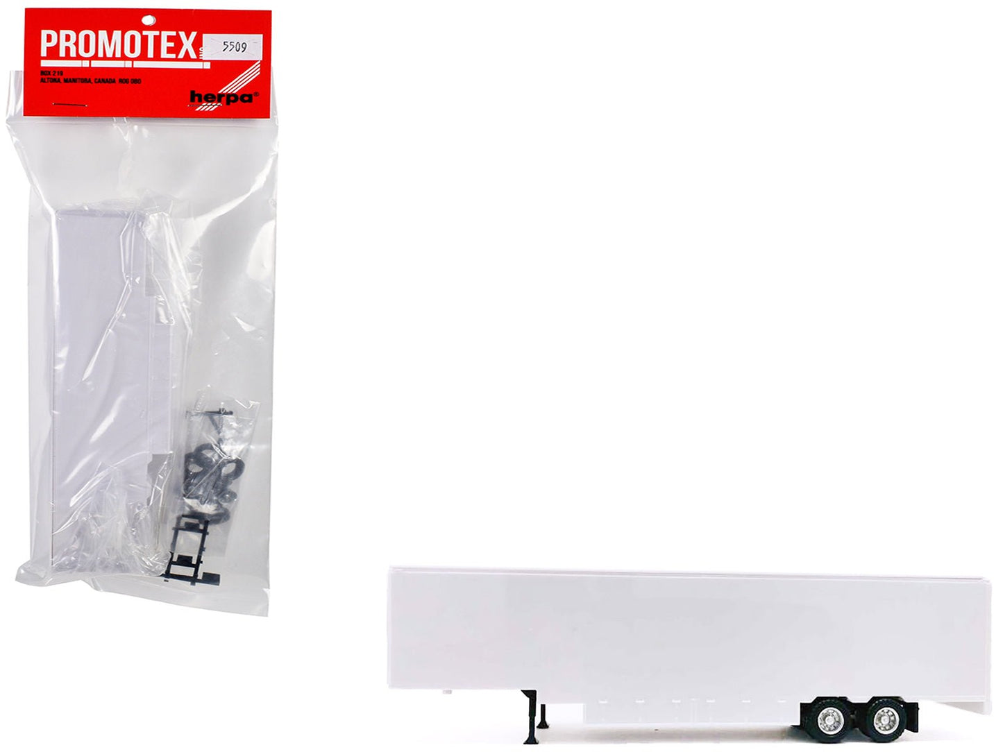 48ft Moving Van Trailer Light Gray 1/87 (HO) Plastic Model by Promotex  free shipping USA