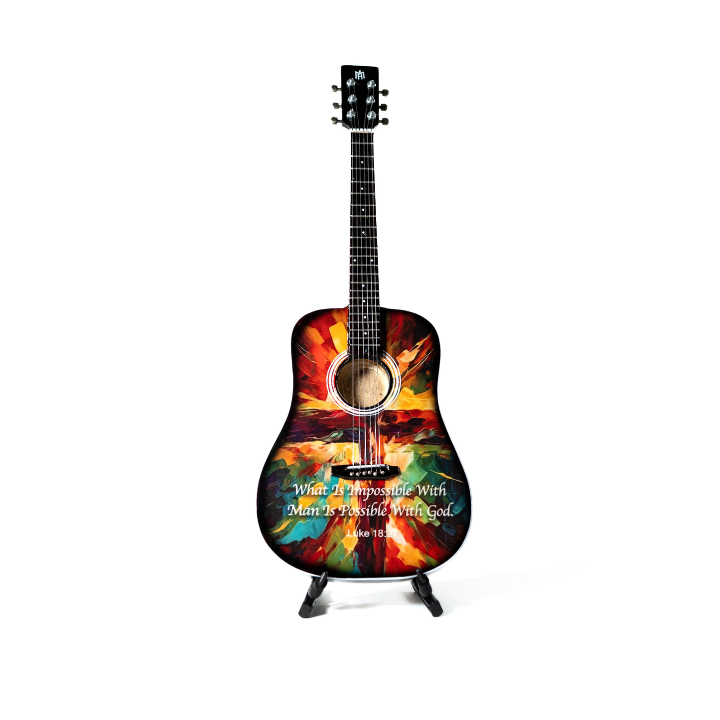 Luke 18:27 Collectible Miniature Guitar