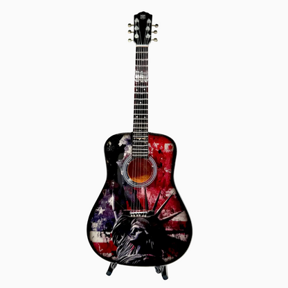 Liberty Rising Collectible Miniature Guitar