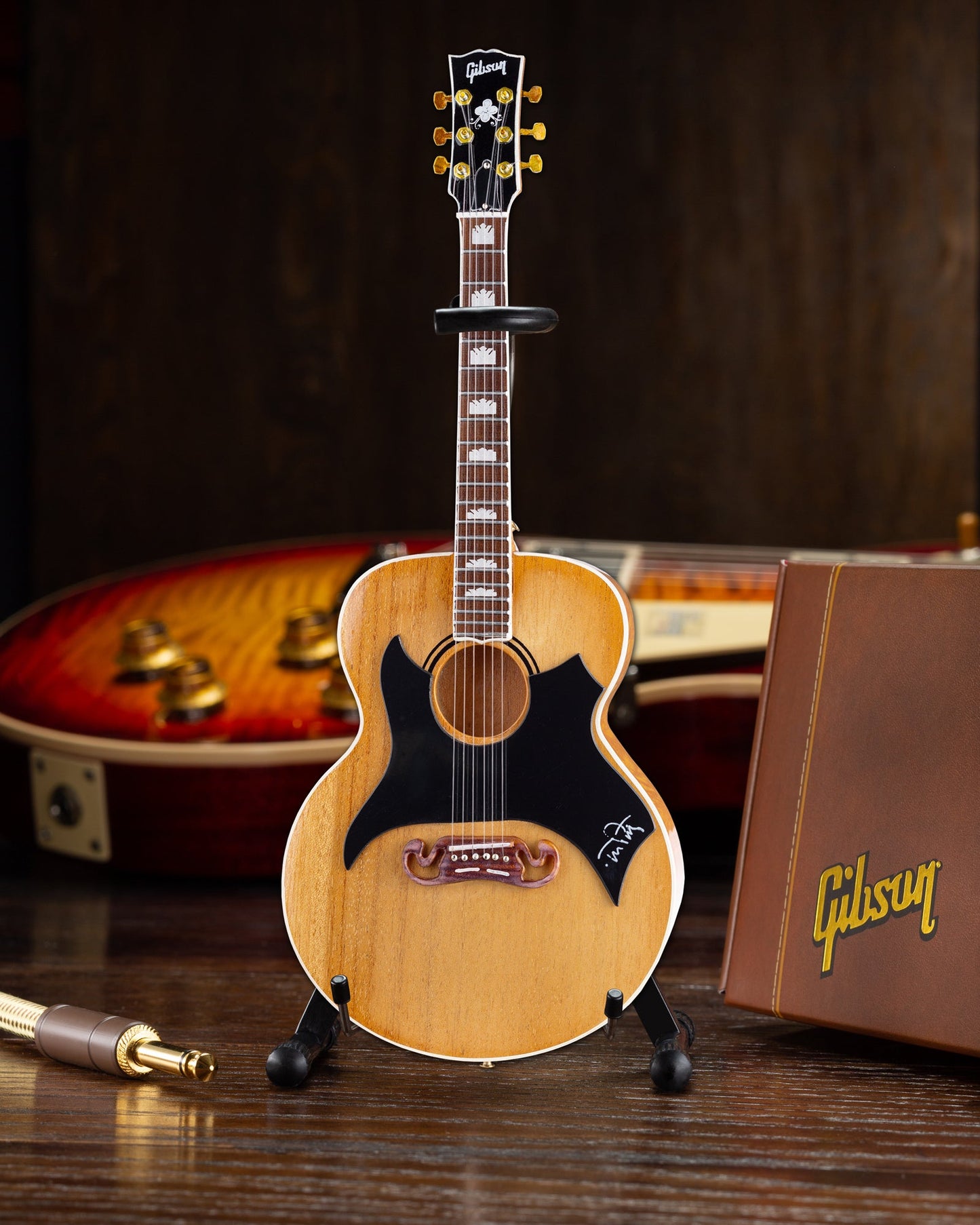 Tom Petty Gibson SJ-200 Wildflower - Antique Natural Miniature Guitar Model