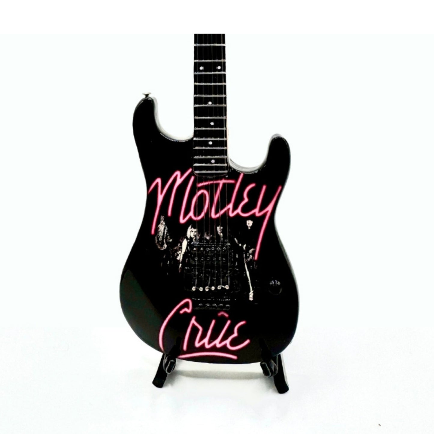 The Complete Mötley Crüe Album Cover Collectible Miniature Guitar Set – All 4 Official Mini Guitar Designs