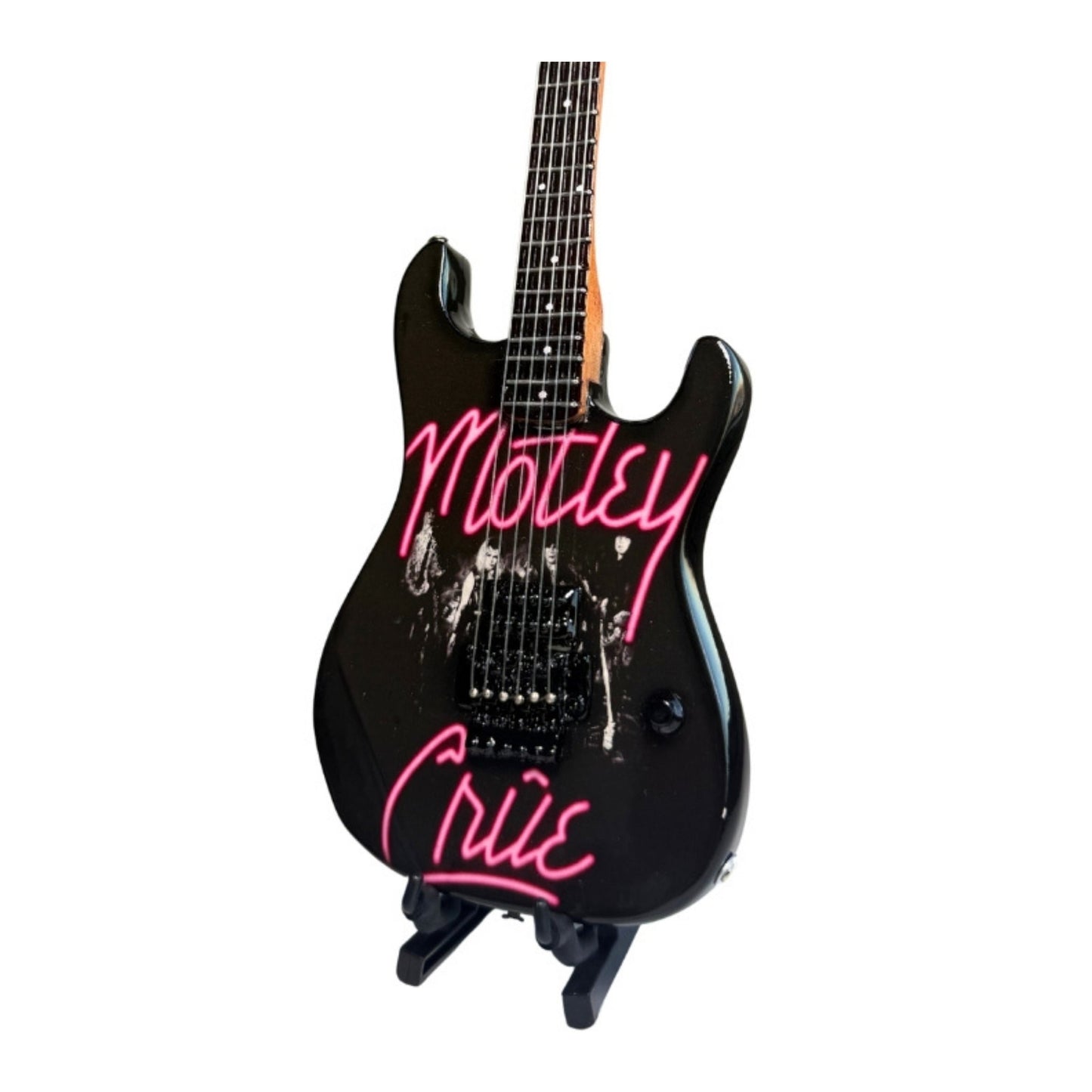 The Complete Mötley Crüe Album Cover Collectible Miniature Guitar Set – All 4 Official Mini Guitar Designs