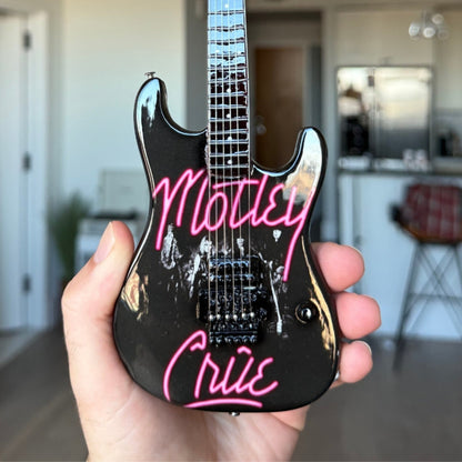 The Complete Mötley Crüe Album Cover Collectible Miniature Guitar Set – All 4 Official Mini Guitar Designs