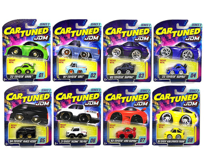 JDM Tuners Series 3 Set of 8 Pieces Diecast Model Cars by CarTuned  free shipping USA