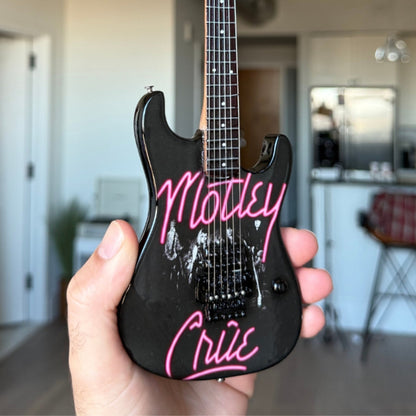 The Complete Mötley Crüe Album Cover Collectible Miniature Guitar Set – All 4 Official Mini Guitar Designs