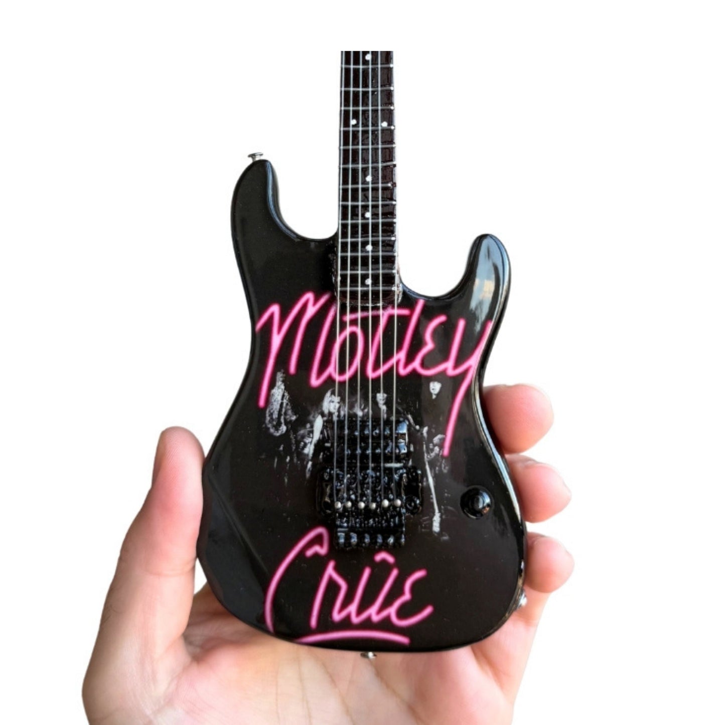 The Complete Mötley Crüe Album Cover Collectible Miniature Guitar Set – All 4 Official Mini Guitar Designs