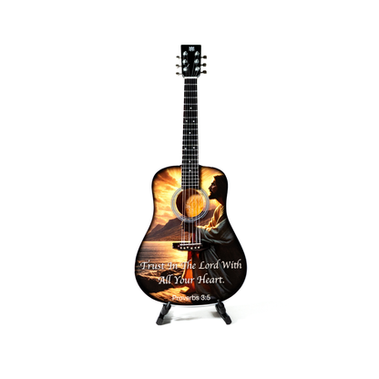 Proverbs 3:5 Collectible Miniature Guitar