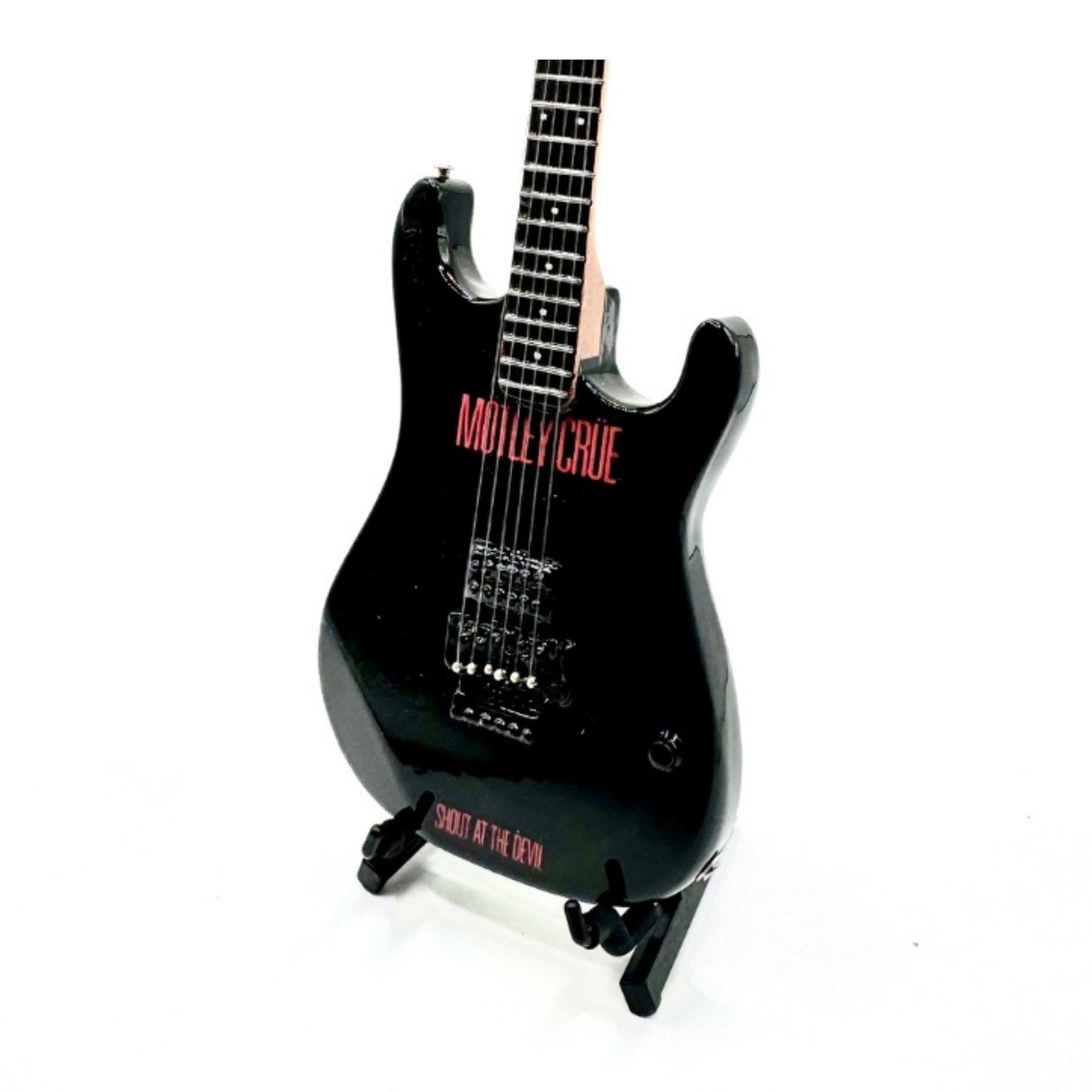 The Complete Mötley Crüe Album Cover Collectible Miniature Guitar Set – All 4 Official Mini Guitar Designs