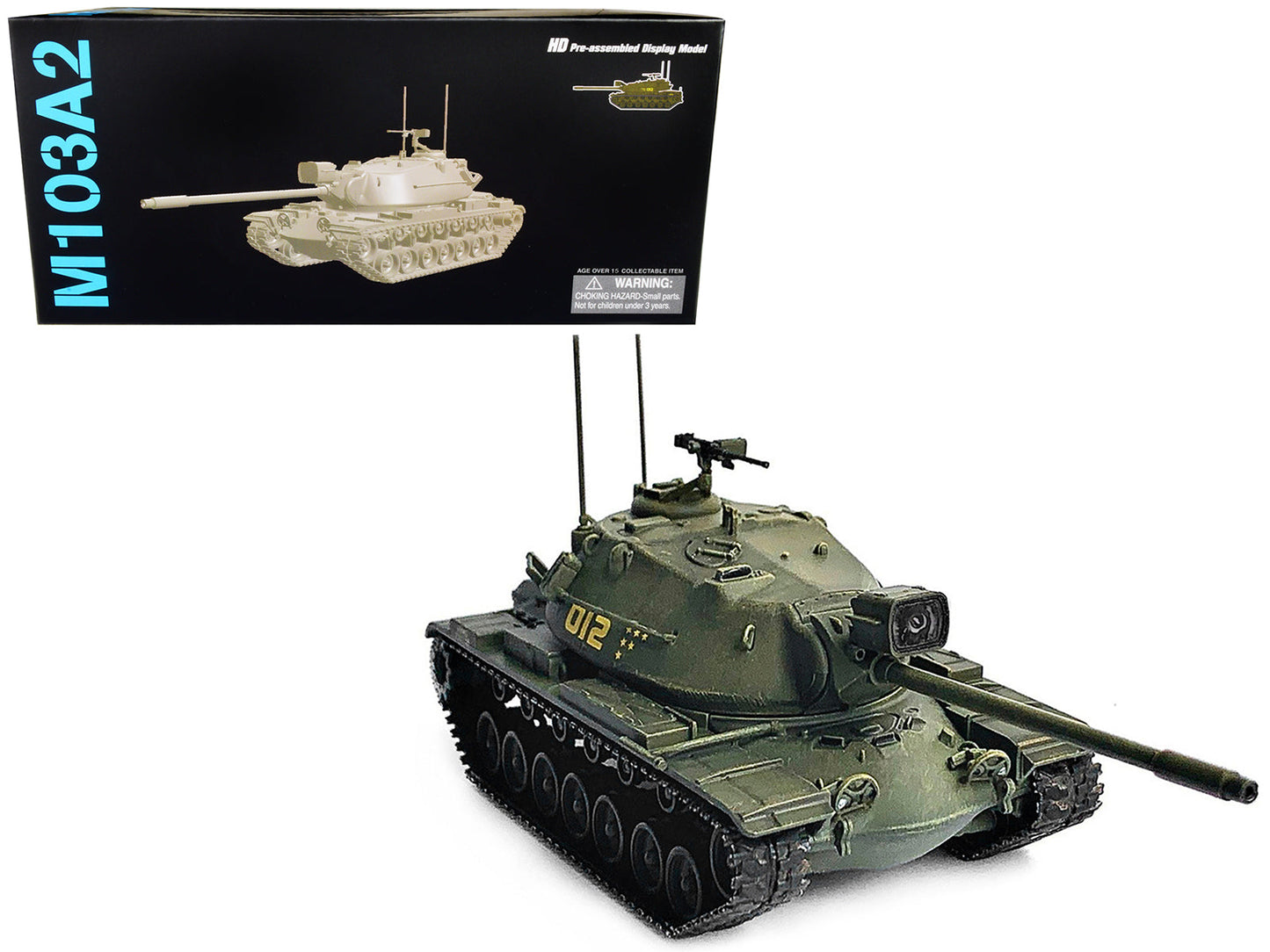 United States M103A2 Heavy Tank D12 Olive Drab "NEO Dragon Armor" Series 1/72 Plastic Model by Dragon Models  free shipping USA