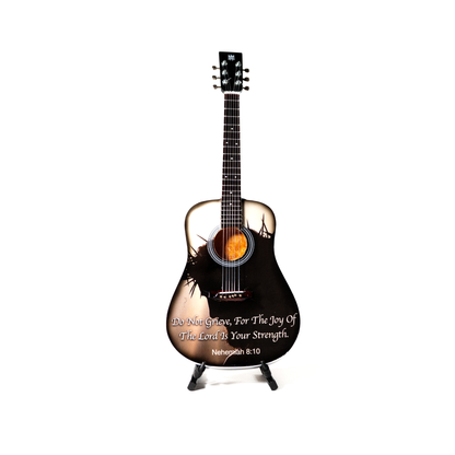 Nehemiah 8:10 Collectible Miniature Guitar