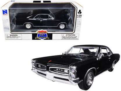 1966 Pontiac GTO Black "Muscle Car Collection" 1/25 Diecast Model Car by New Ray  free shipping USA