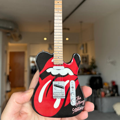 The Rolling Stones "Tongue and Lips" Collectible Miniature Guitar