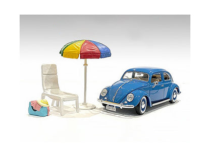 "Beach Girls" Accessories (Beach Chair and Beach Umbrella and Duffle Bag) for 1/24 Scale Models by American Diorama  free shipping USA