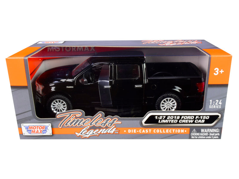 2019 Ford F-150 Limited Crew Cab Pickup Truck Black 1/24-1/27 Diecast Model Car by Motormax  free shipping USA