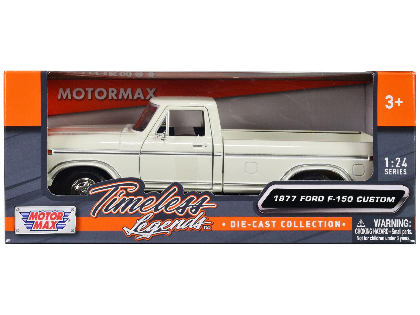 1977 Ford F-150 Custom Pickup Truck White "Timeless Legends" Series 1/24 Diecast Model Car by Motormax  free shipping USA