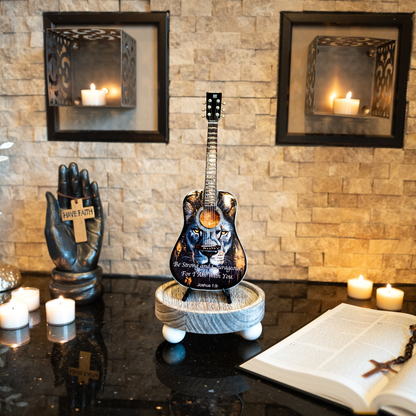Joshua 1:9 Collectible Miniature Guitar