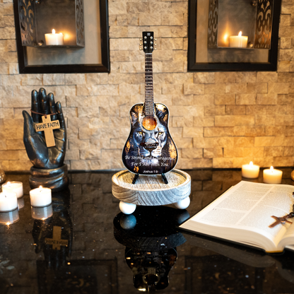 Joshua 1:9 Collectible Miniature Guitar