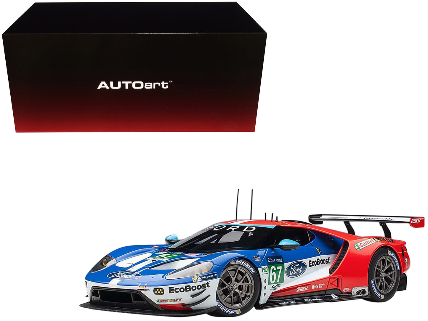 Ford GT #67 Harry Tincknell - Andy Priaulx - Pipo Derani "Ford Chip Ganassi Team UK" 24H Le Mans (2017) 1/18 Model Car by Autoart  free shipping USA