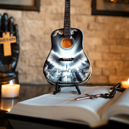 Psalm 91:11 Collectible Miniature Guitar