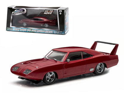 Dom's 1969 Dodge Charger Daytona Maroon "Fast and Furious 6" Movie (2013) 1/43 Diecast Model Car by Greenlight  free shipping USA