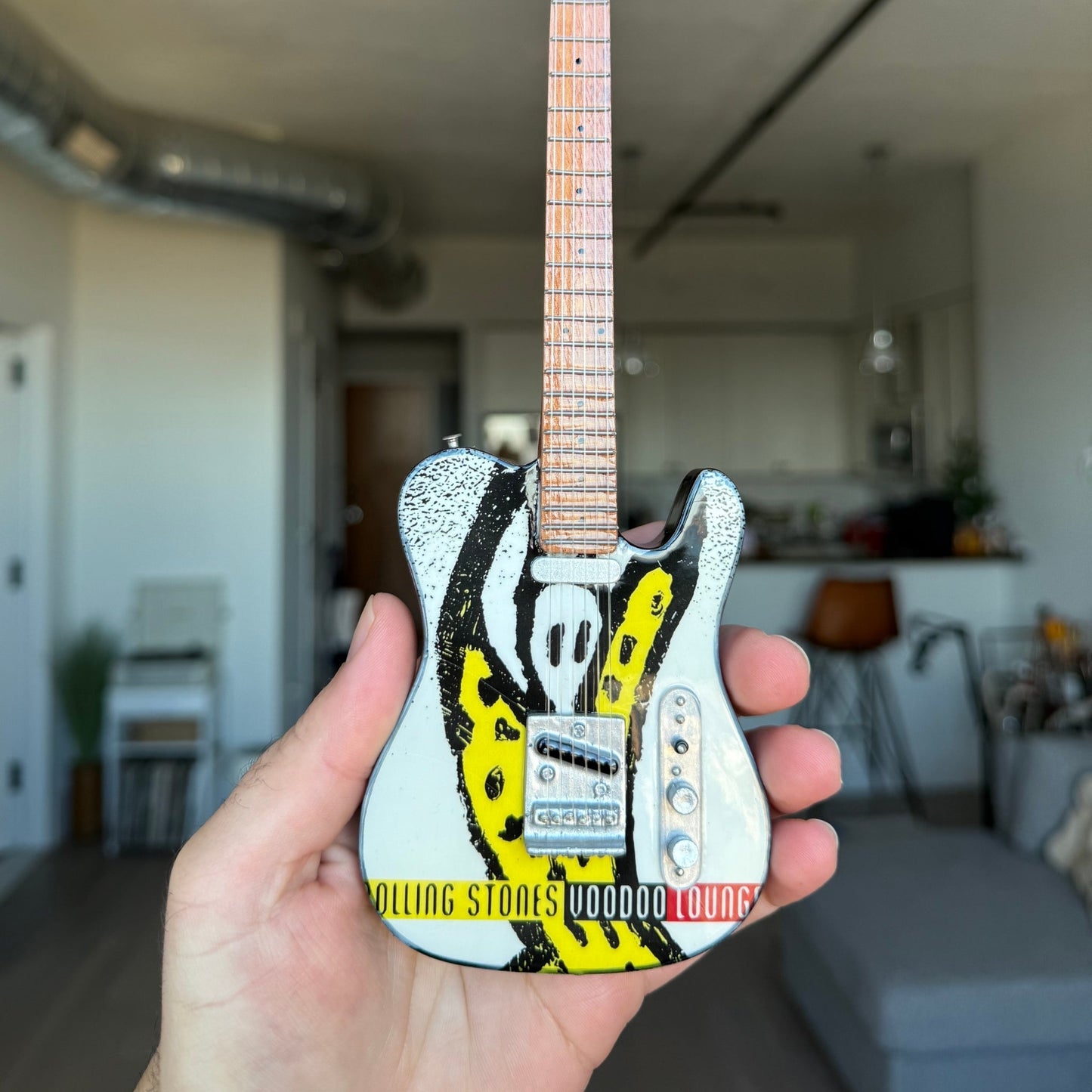 The Rolling Stones "Voodoo Lounge" Collectible Miniature Guitar