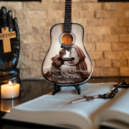Psalm 127:3 Collectible Miniature Guitar